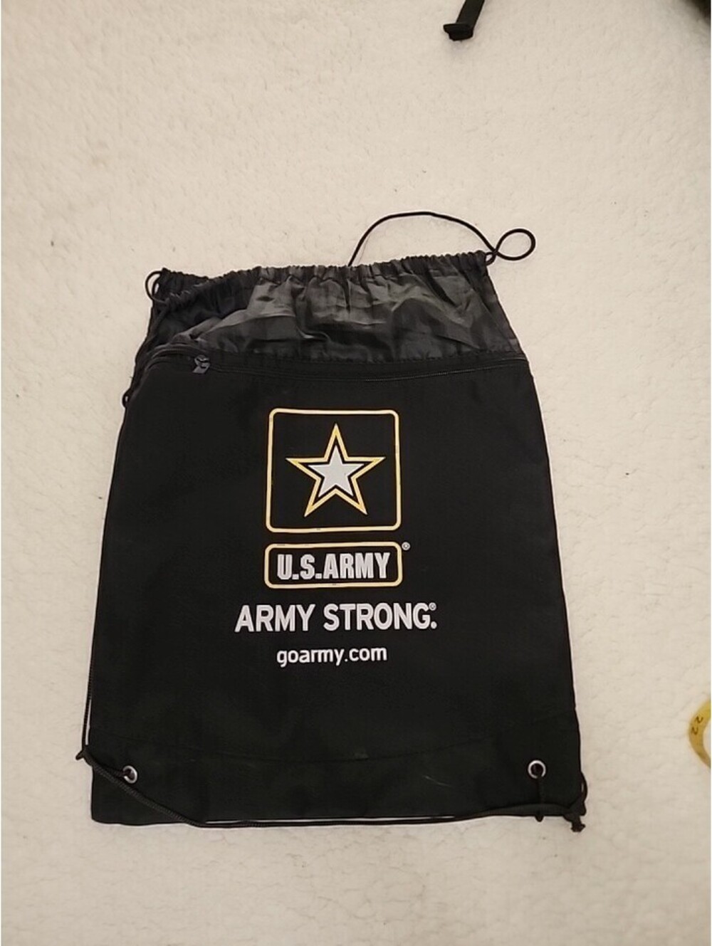 US Army Military Backpack Duffel Bag Carry All Gray Swoosh Drawstring Luggage 13